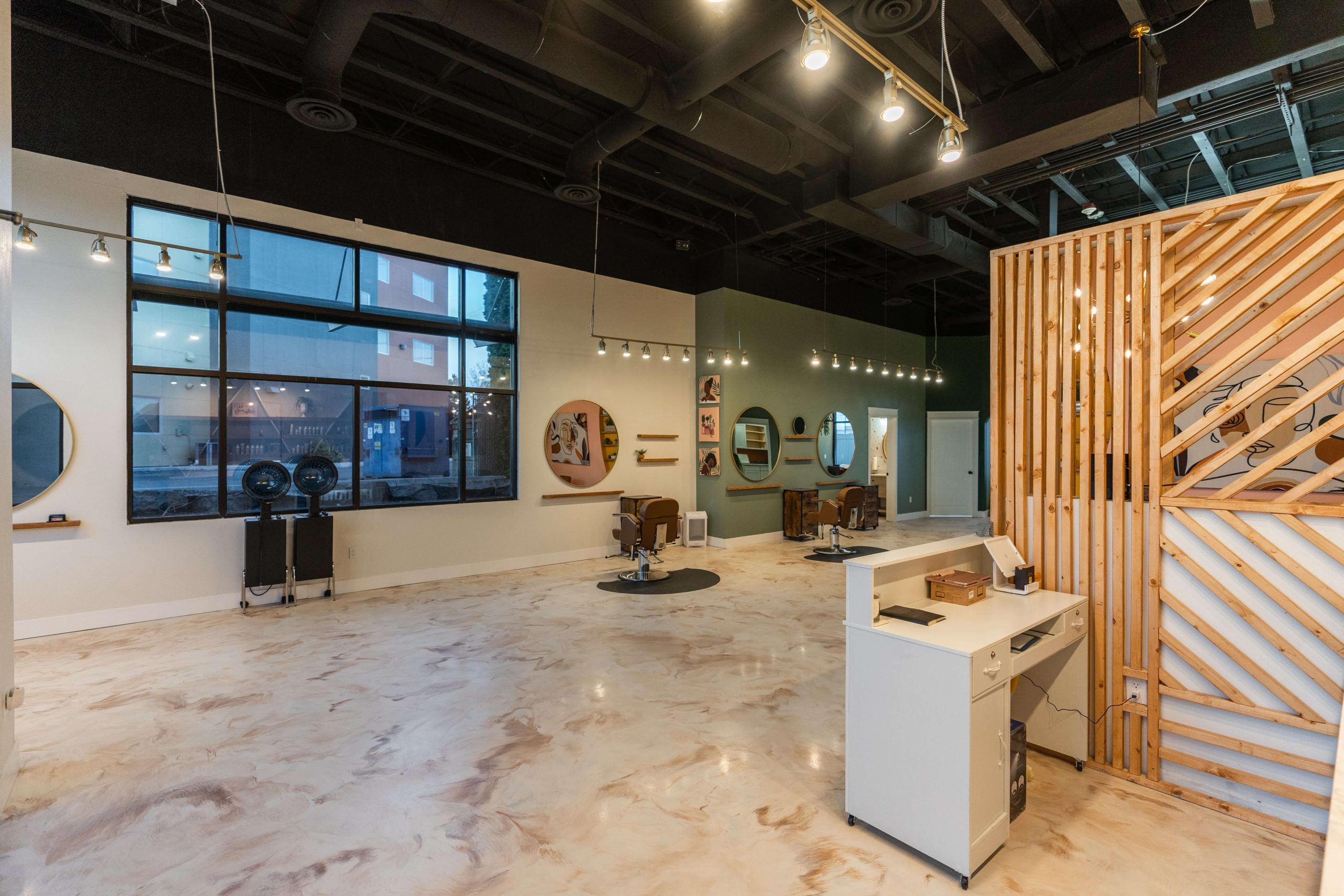 System example - retail and reception on the same floor