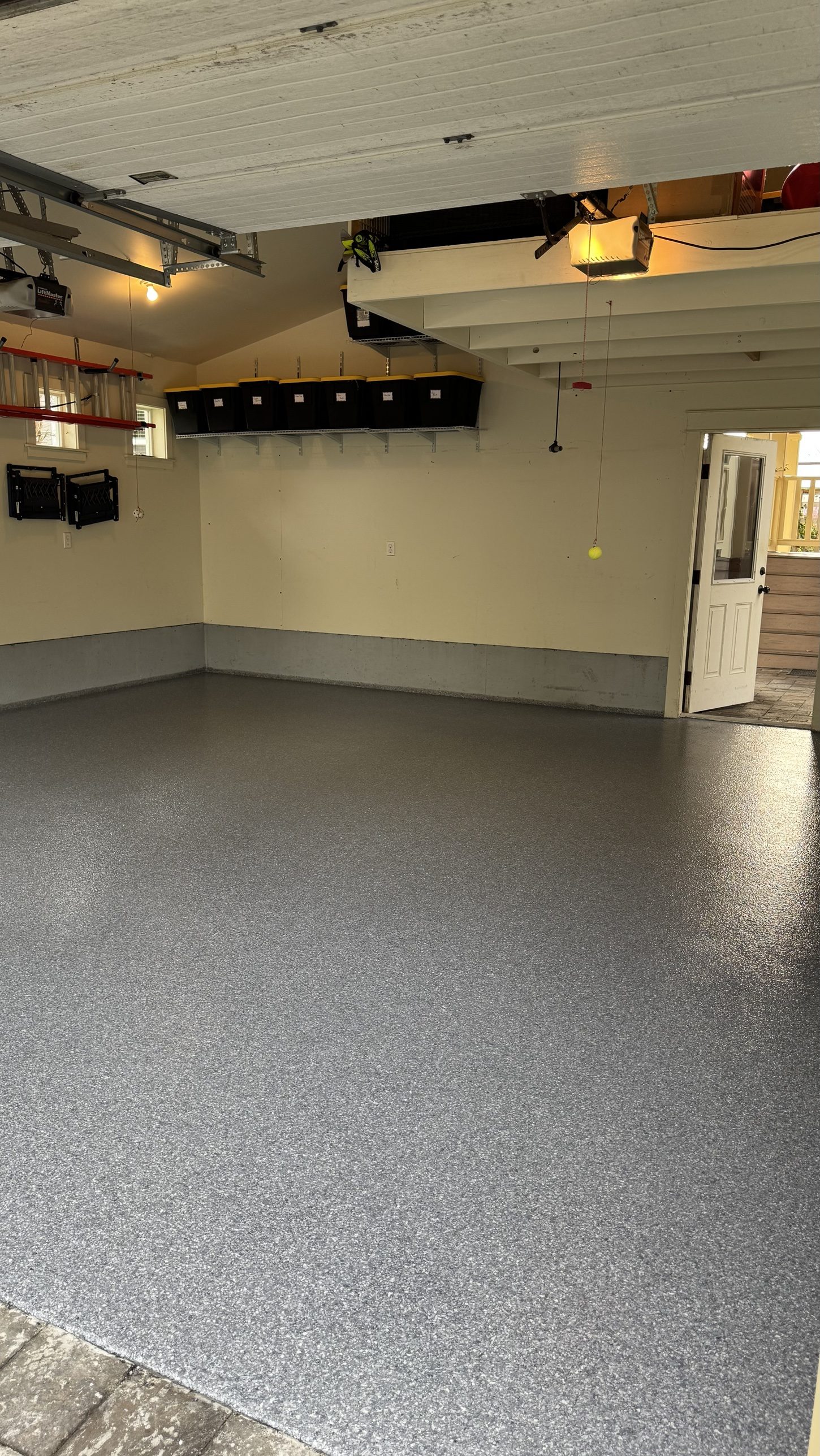 Gray flake garage