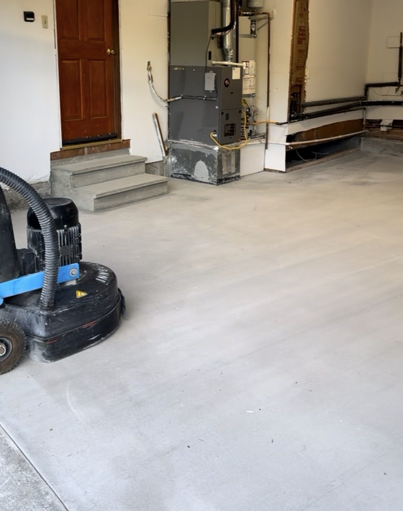 Ground slab, ready for coating
