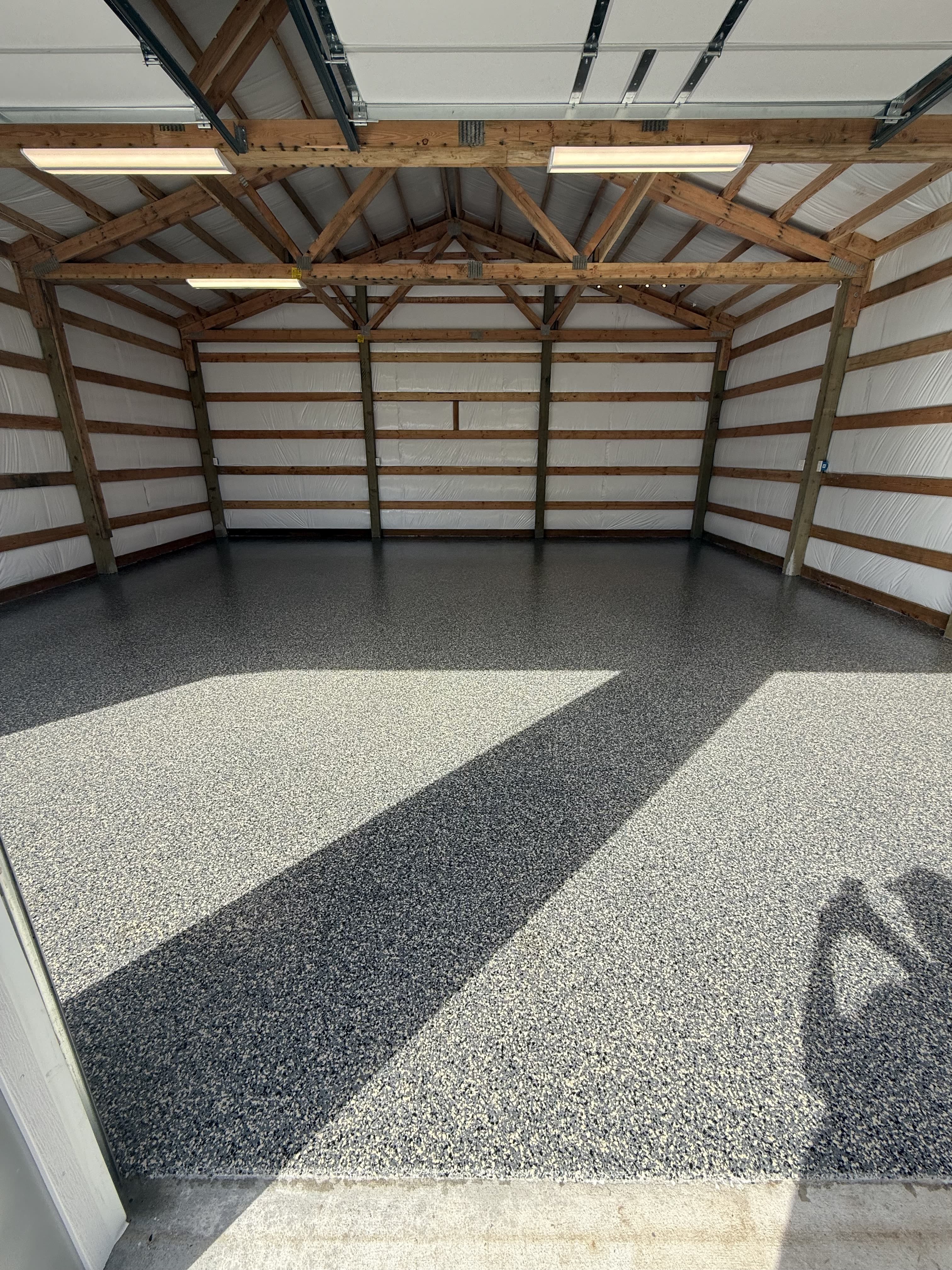 Epoxy flooring example for police station public interior